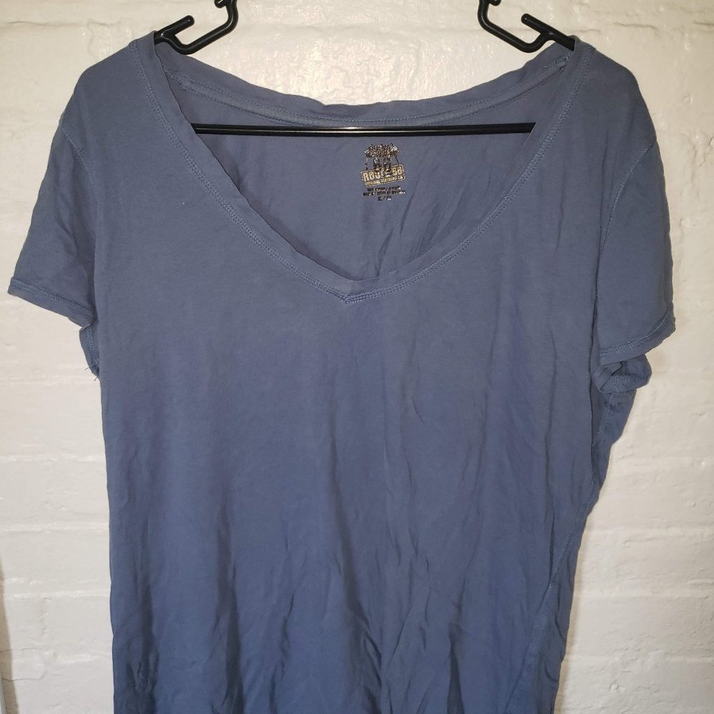 Blue V-Neck Tee